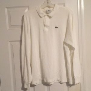 White Lacoste polo
